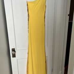 Yellow One-Shoulder Gown