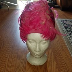 Beautiful pink vintage hat