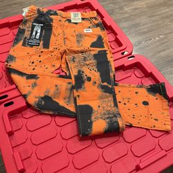 Armor Jeans Stacked Orange & Black ; 34