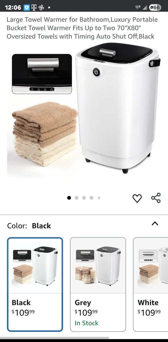 Towel Warmer Bucket Brand New $60 For Each