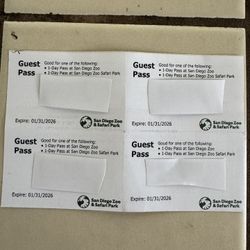 4 Zoo Or Wild Animal Park Tickets 