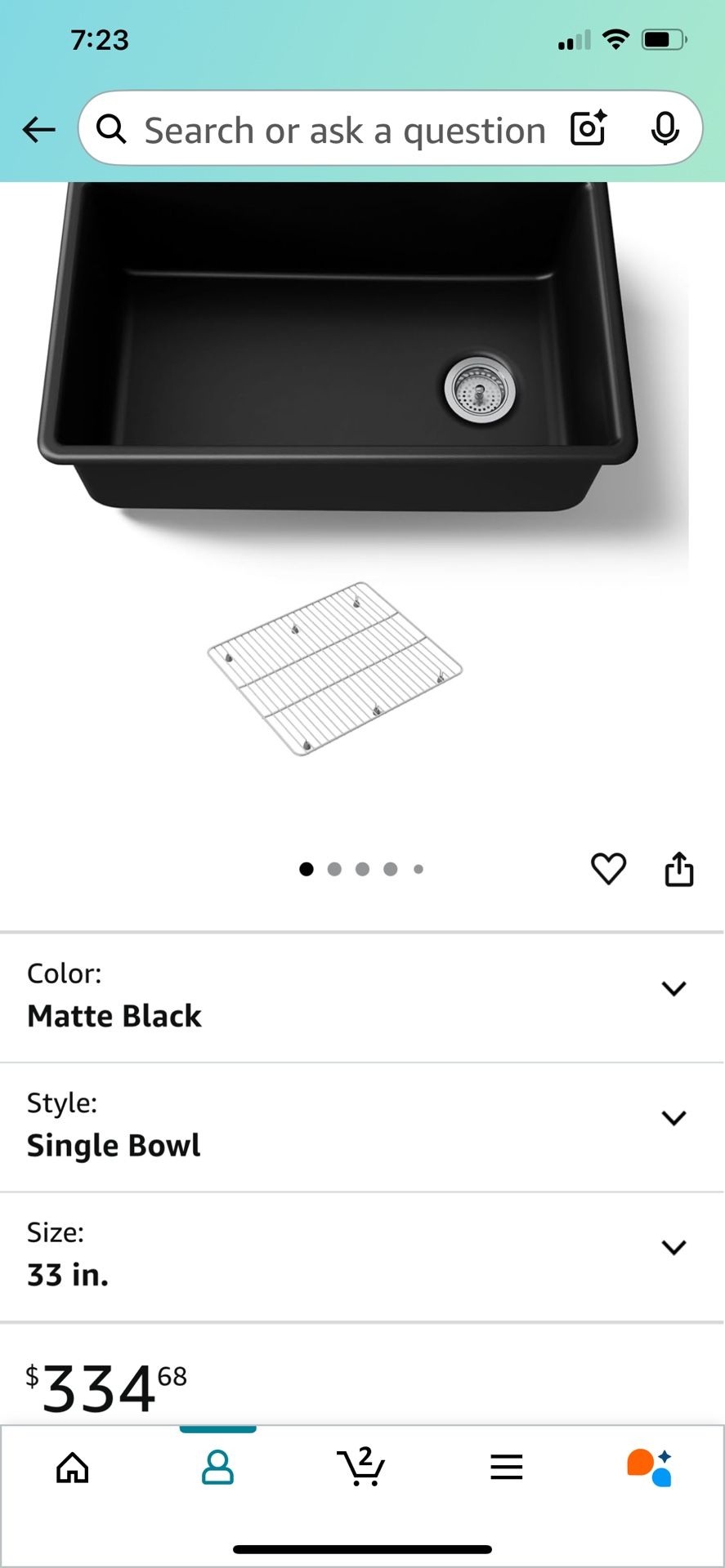 Kohler Sink Black