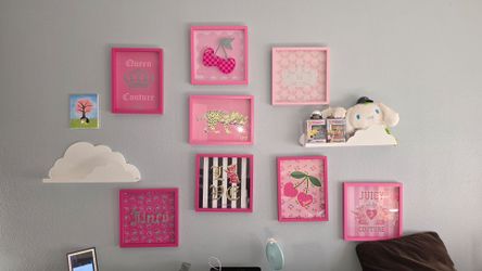 Set of 8 Juicy Couture Wall Art