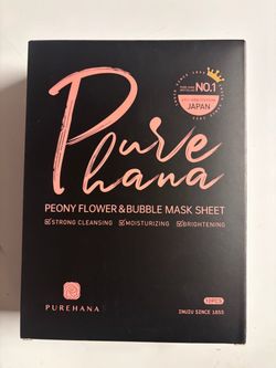 Purehana Peony Flower & Bubble Mask Sheet 10pcs