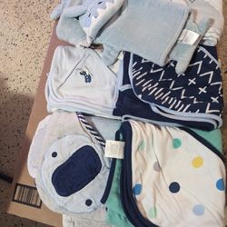 6 BABY BOY TOWELS 