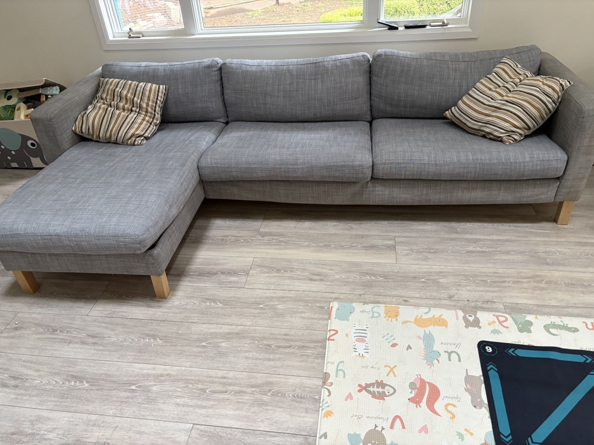 Sectional Couch - Removable Covers, $80 OBO