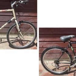 $150 Buys Both! A Larger Size MYATA Mountain Bike, A Med Size TREK Mountain Bike.