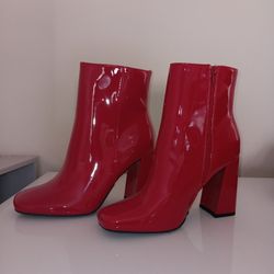 Red Boots Ankle Boots size 11 