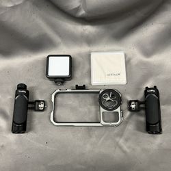 SmallRig iPhone 13 Pro Max Video Cage Kit W/Neewer HD Variable Magnetic ND2-ND32