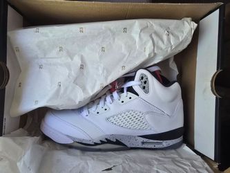 Retro 5s white cement $125 size 7y