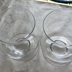 Pottery Barn Hurricane Candle Holders (2)
