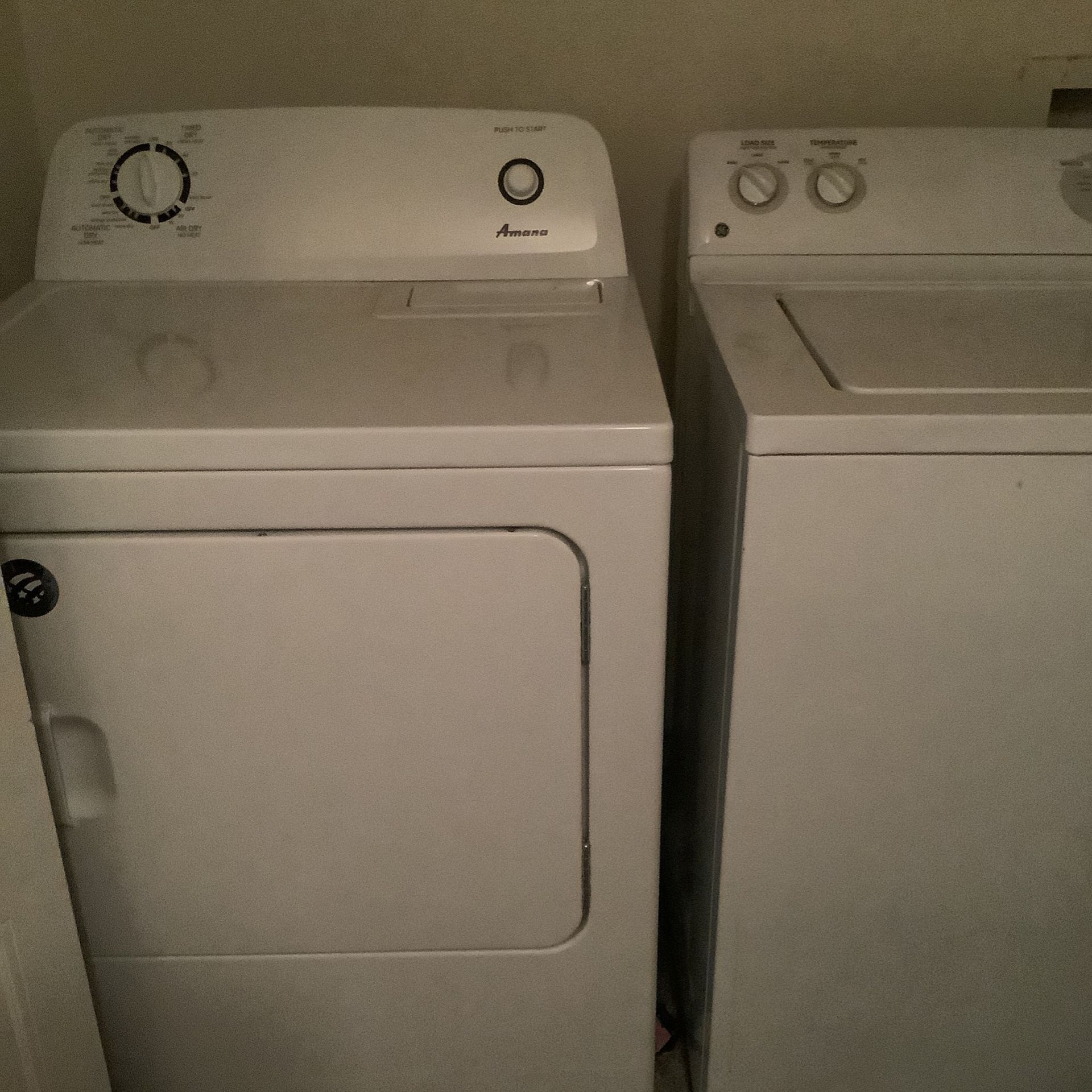 Amaña  Dryer And GE Washer