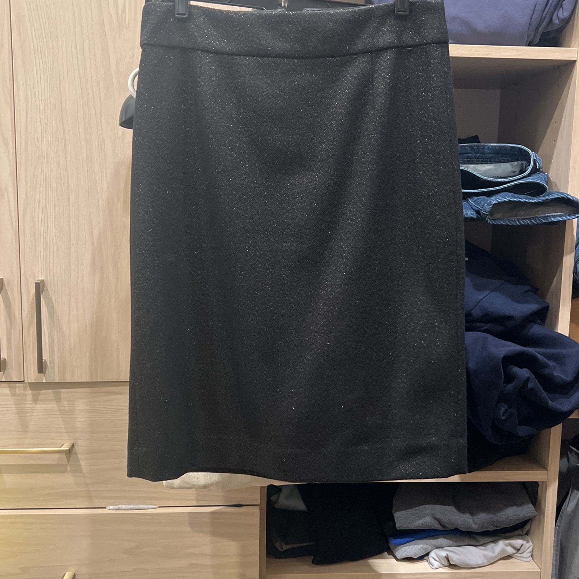 Black and Gold Size 6 Skirt From J Crew