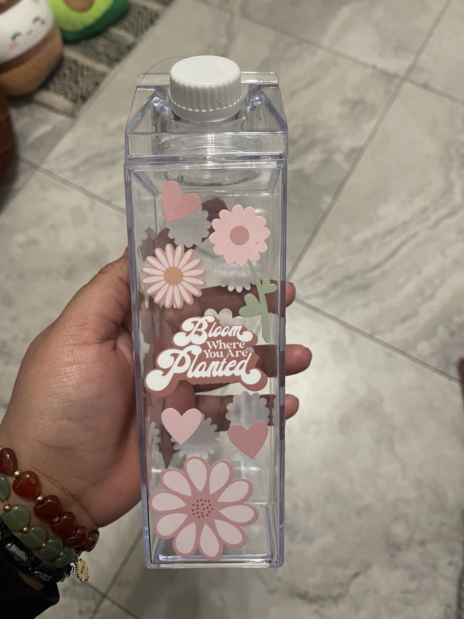 Flowers Milk Carton Bottle