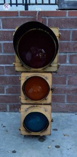 Antique vintage traffic stop light