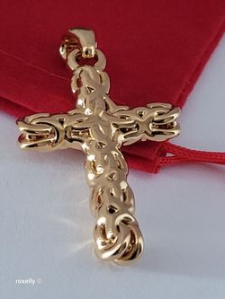 14K Yellow Gold Over Resin Core Cross Pendant, Made in Italy Gold/ Dije de Oro con Resina! 👌🎁Post Tags: Dije de Oro