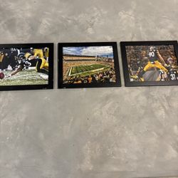 Pittsburgh Steelers Framed NFL Wall Art Set – Licensed 3-Piece Collection + Bonus Items