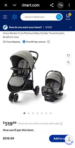 Graco modes 3 lite platinum baby stroller travel system