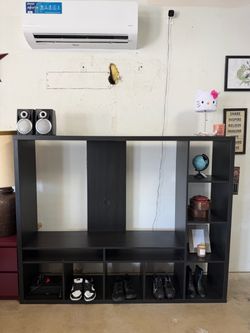 Black Entertainment Center Shelf Unit