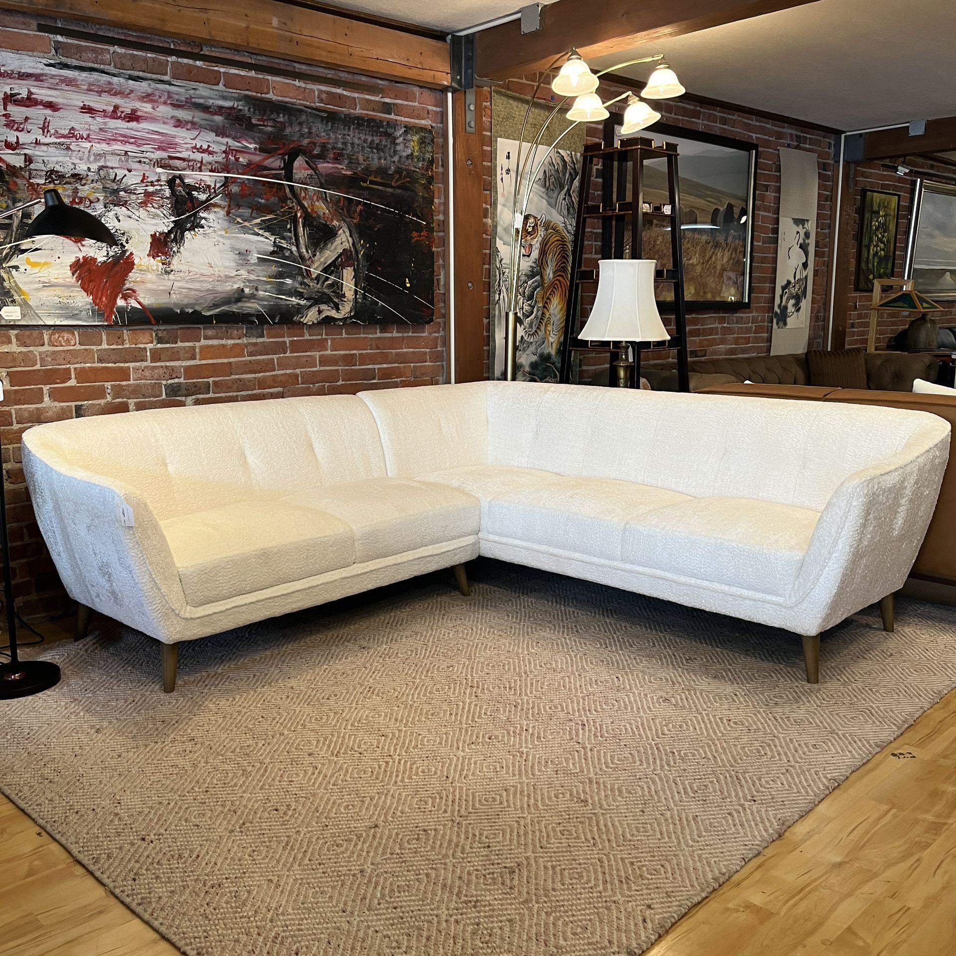 Ivory Curved Sectional