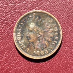 U.S Indian Head Pennies 1883 