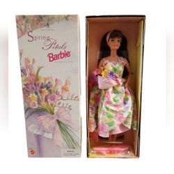 Vintage 1996 Mattel Barbie Avon Exclusive Spring Petals Barbie Brunette Hair