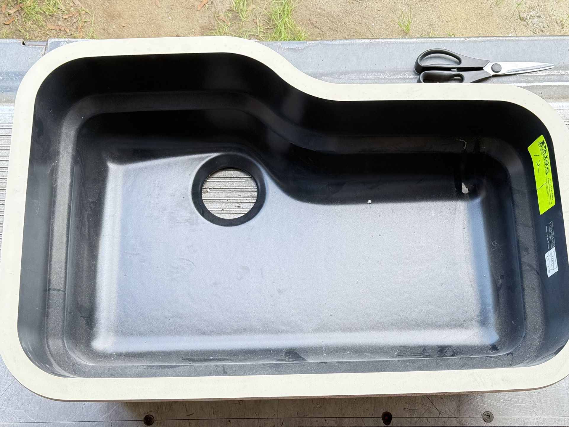 Franke Orca Series ORK110MW 30 Inch Undermount Single Bowl Fireclay Sink Black