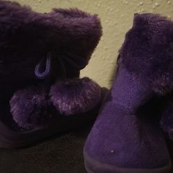 Toddler Size 4 Fur Boots Purple