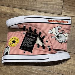 Converse X Tom and Jerry Chuck Taylor Limited Edition Pink Sneakers Size 8 Women