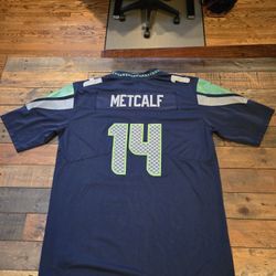Dk Metcalf Seattle Seahawks #14 Navy Nike Jersey, Men size XL