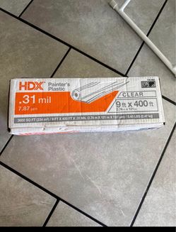 9 ft. x 400 ft. 0.31 mil High Density Plastic Painters/Plástico para pintores de alta densidad
