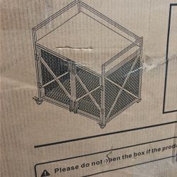 41" Dog Crate Indoor Furniture-Style for Large & Medium Dogs, Heavy Duty Wooden Indoor Dog Cage with 4 Lockable Wheels &Cushion for Living Room, Bedro