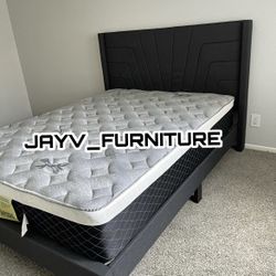 New Queen Bed Frame With Mattress 