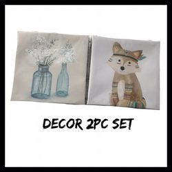NIB 2Pc Canvas Wall Art Set
