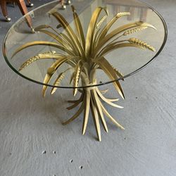 Mid Century Sheaf Of Wheat Side Table 