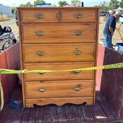 Real Wood Six Drawer Dresser