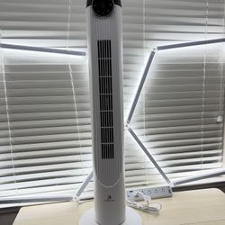 Brand New Antarctic Star T36 Tower Fan-36 Inch, Bladeless Oscillating Fan with Remote, 6 Speeds & 4 Modes, LED Display, 9H Timer, Quiet Floor SKU419-S