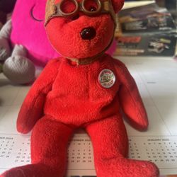 Ty Red Bearon Beanie Baby 100 Years