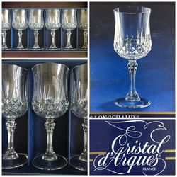 Cristal D’Arques Longchamp Set Of 6 Cordial Glasses. Excellent Like New Condition. Used For One Event.