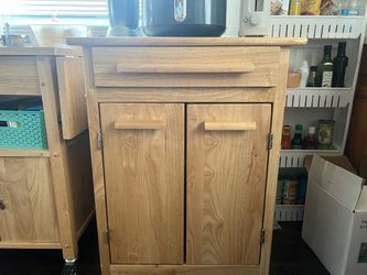 Kitchen cart with drawer, cabinets, towel rack on side