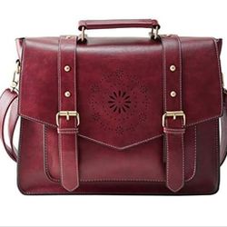 ECOSUSI Backpack for Women Briefcase Messenger Laptop Bag Vegan Leather