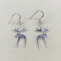 Sterling 925 Moose Earrings 