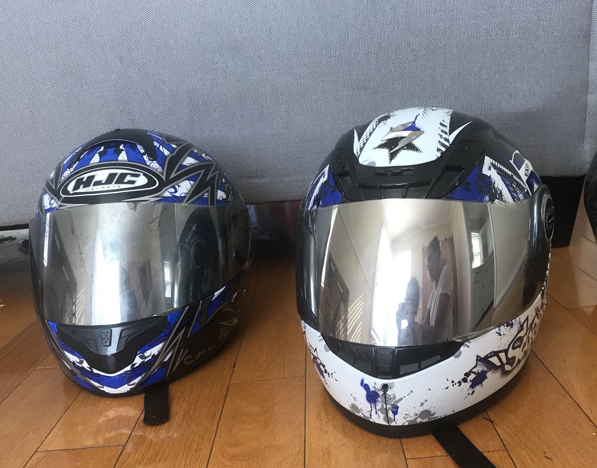 Men HJC Or Scorpion Helmet Size X-Large $55/each- Used Normal Wear