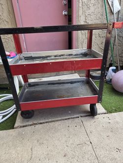 Metal Shop Utility Cart on Wheels