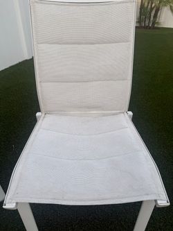White Outdoor Patio Sling Chair