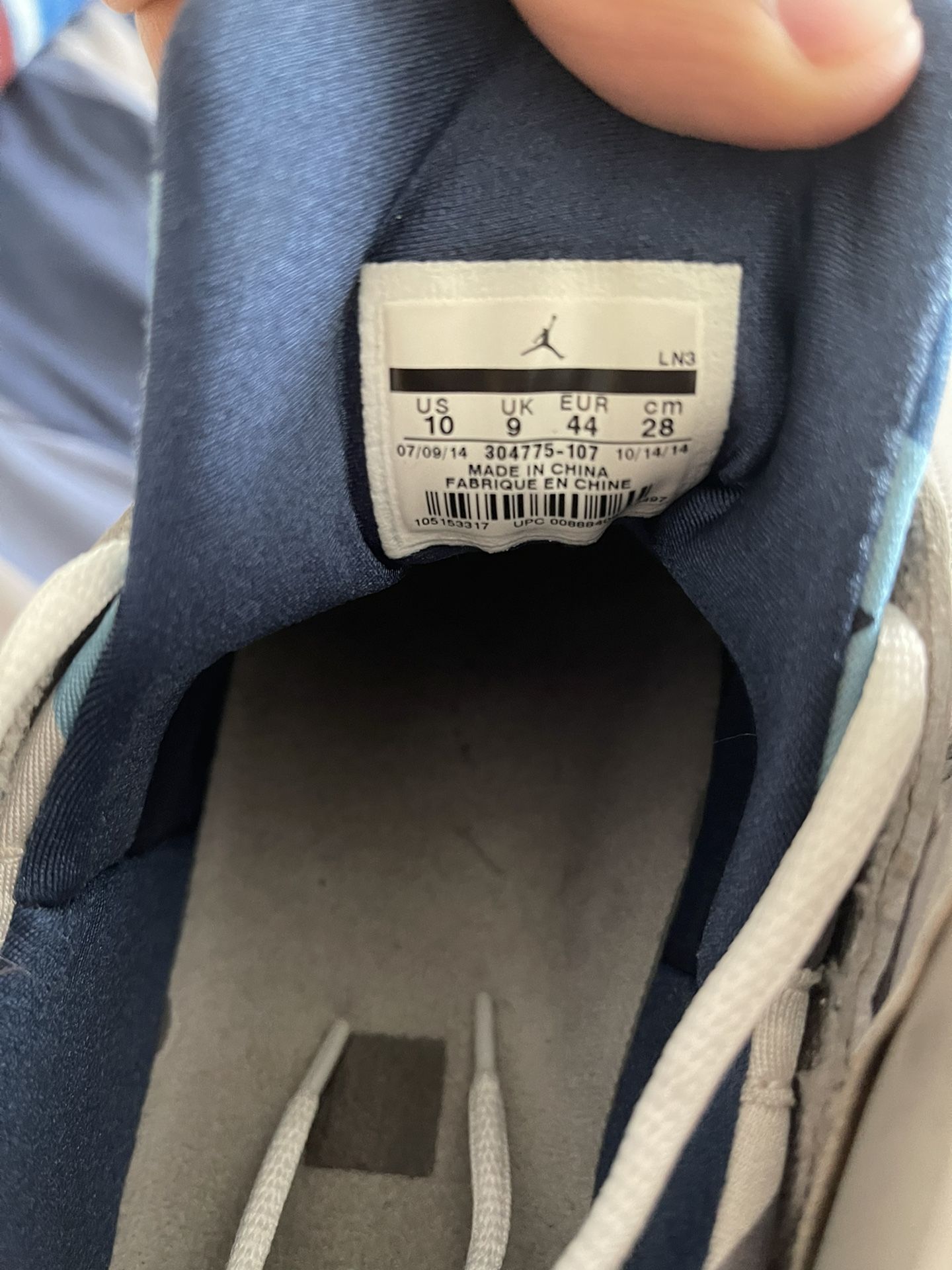 Air Jordan French Blue 7 Size 10
