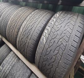 275 55 20 (4) HIGH TREAD all season used tires CONTINENTAL free installation