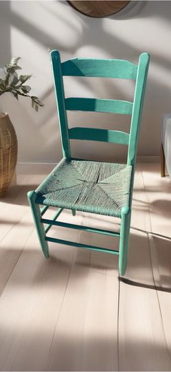 Wood And Wicker Chair 