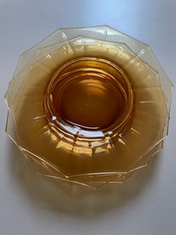 Amber glassware from Cambridge glass company