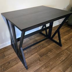Espresso Brown Folding Dining Table